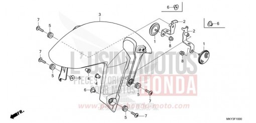 KOTFLUEGEL, VORNE CB650RAN de 2022